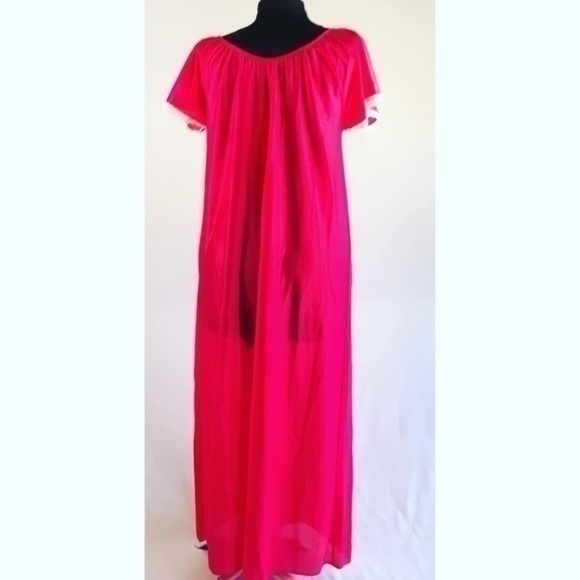 Vintage Miss Diva Hot Pink Maxi Nightgown - Picture 9 of 9